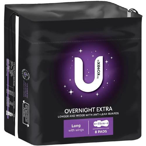 U Max Pads Overnight Long 8pk (Pack of 4)