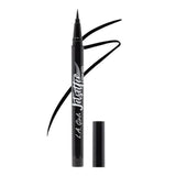 LA Girl Jetsetter Liquid Eyeliner in Black with precise brush tip for bold or thin lines, long-wearing and vegan formula.
