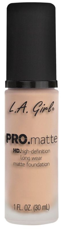 LA Girl Pro Matte Foundation in Porcelain offers a smooth, buildable coverage for a flawless, shine-free finish.