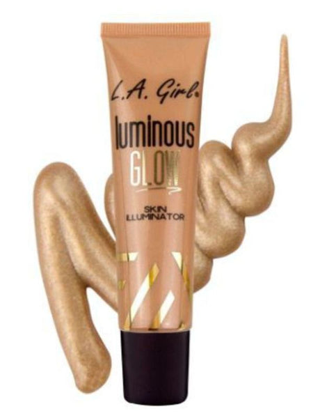 LA Girl Luminous Liquid Cream - Afterglow, a radiant skin illuminator for a natural glow, perfect for highlighting or mixing with foundation.