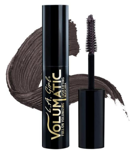 LA Girl Volumatic Mascara in Black Brown enhances lashes with volume and lift, featuring a petal-shaped brush for clump-free application.