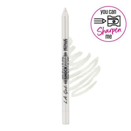 LA Girl Shockwave Metallic Eyeliner in Snowflake, featuring a brilliant metallic sheen for bold, long-lasting eye looks.
