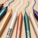 Vibrant LA Girl Shockwave Metallic Eyeliner in Sequins, delivering 16-hour wear with a creamy, smudge-proof, and water-resistant formula.
