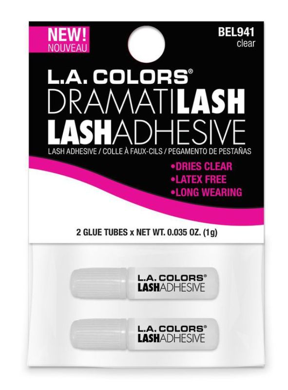 LA Colors 2pc Pack Travel Eye Lash Glue - Clear