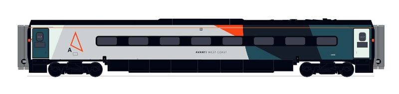 Hornby AvantiWestCoast MS model train, a detailed replica of the Pendolino Motor Standard showcasing modern rail technology.