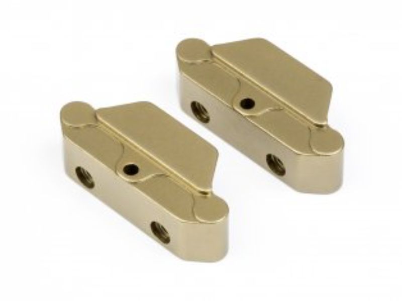 Aluminium front and rear bumpers for Maverick iON, anodised matte amber gold, enhancing durability and style.