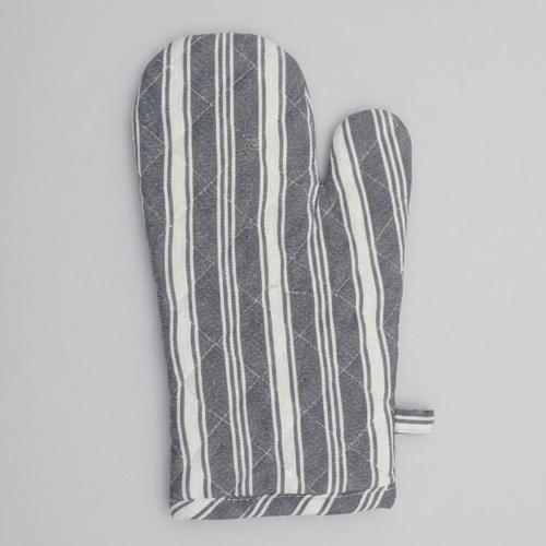Cotton Oven Glove Maison Stripes Blue 16x31cm - Baksana