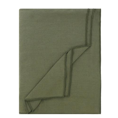 Linen Cotton Tablecloth Olive 170x170cm - Baksana