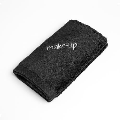 Bamboo Cotton Makeup Face Towel Black 33x33cm 700gsm - Baksana