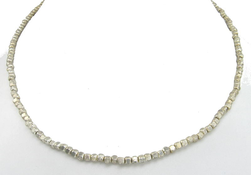 Necklace Silver Cube Chain