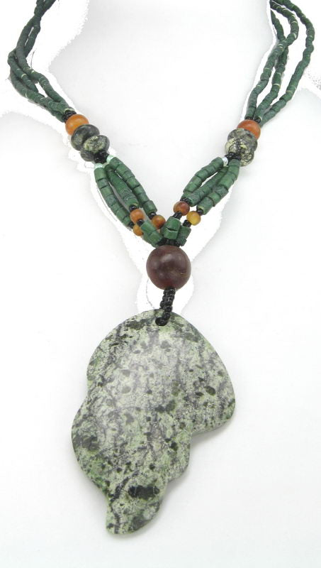 Necklace Olive Beads Olive Stone