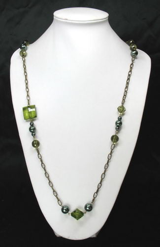 Necklace - Resin  - Green GREEN