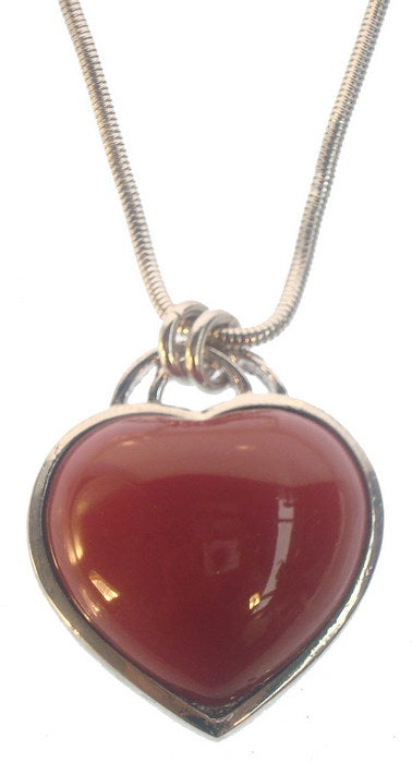 Necklace - Heart Pendant - Red