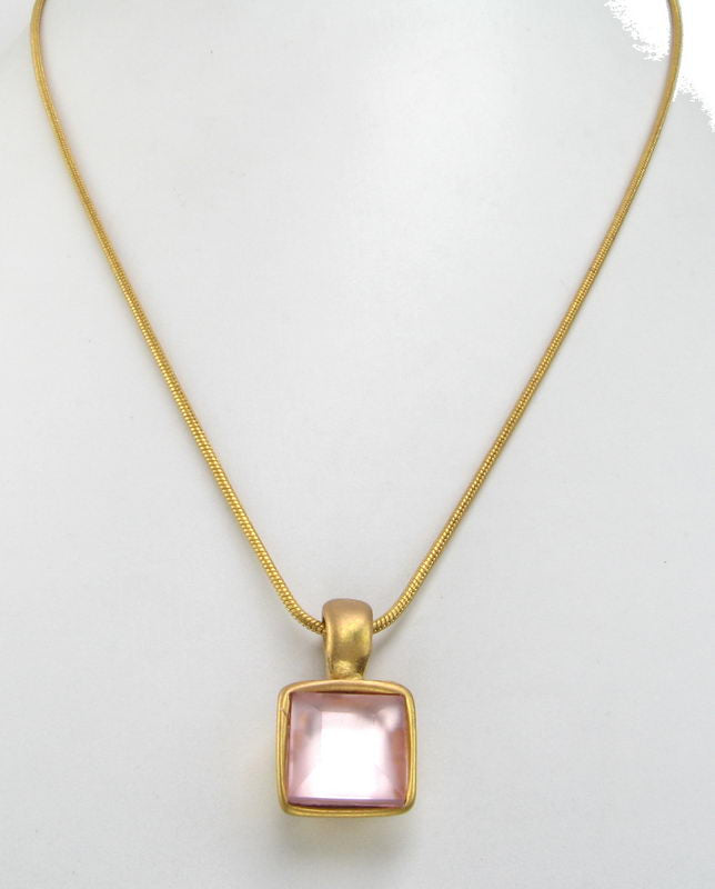 Necklace Square Pendant Gold