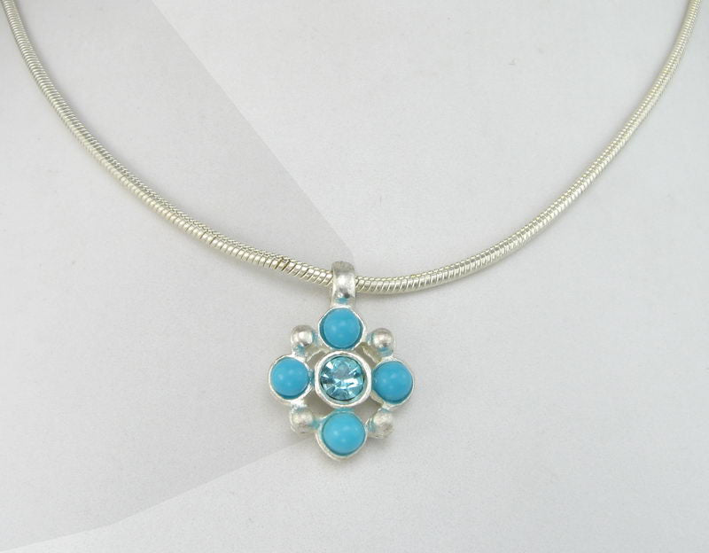 Necklace Sml Snake C/W Diamante Pend