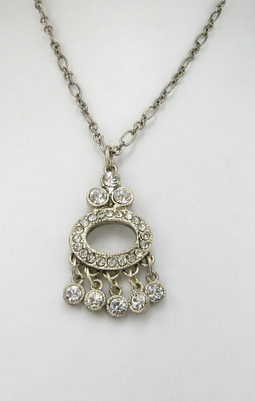 Necklace As C/W Oval Dia Pendant