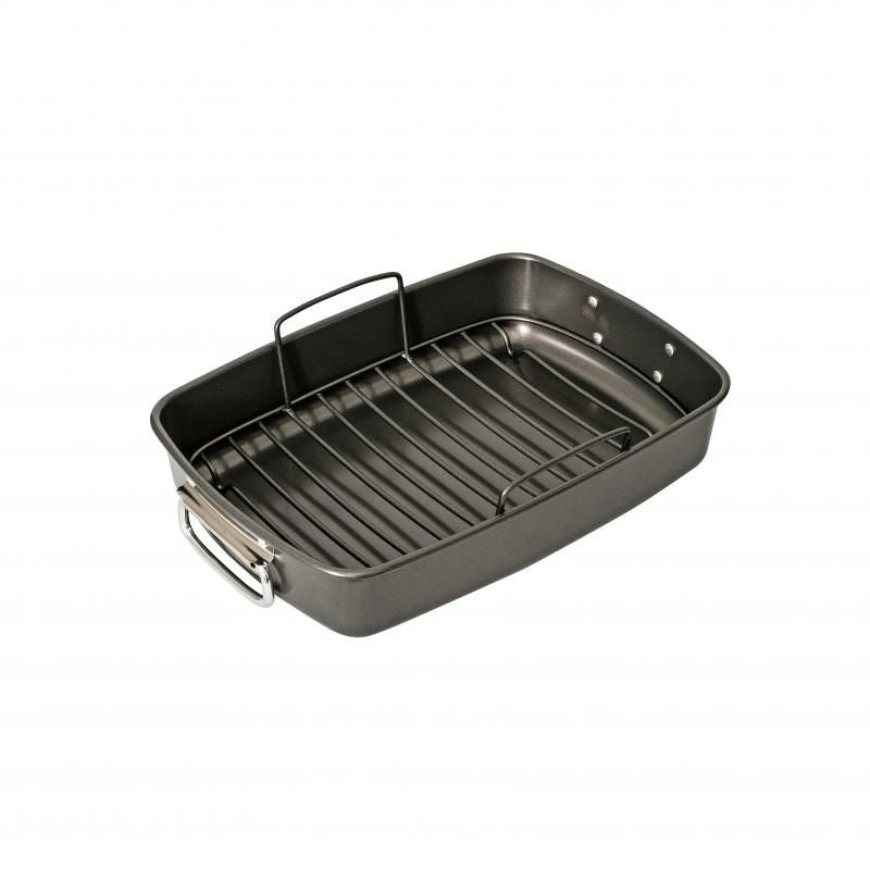 Bakemaster Roasting Pan With Rack 40 X 28 X 7.5cm Non-Stick