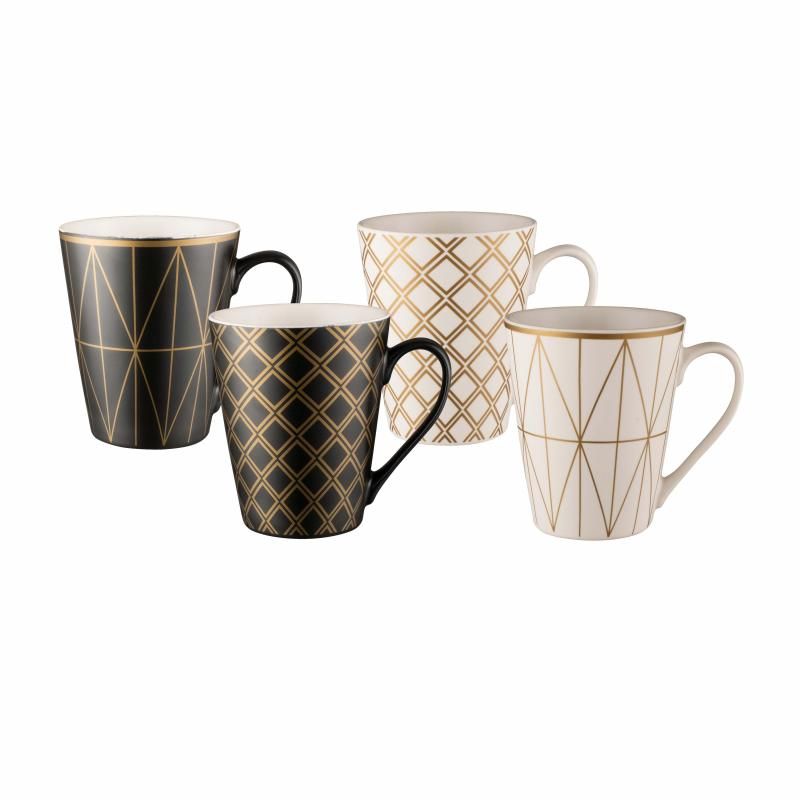 Bundanoon Conical Mug Set 4- Geotalics