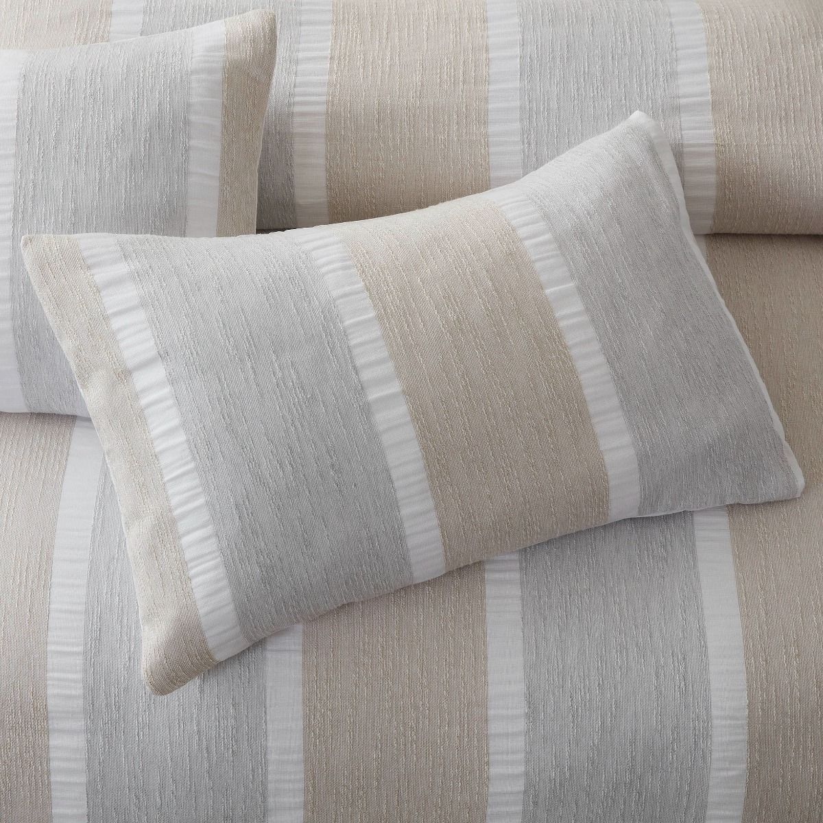 Nina Duvet Set - Grey/Beige - Queen - BAKSANA