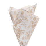 Tissue Paper Inspo Florals Pk100 21gsm Gold White