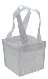 Non Woven Bag - Heart Pattern White 13cm (Pack of 10)