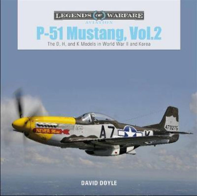 Hardcover book 'P-51 Mustang Vol.2' by David Doyle showcasing WWII 'bubbletop' fighter plane history and photos.