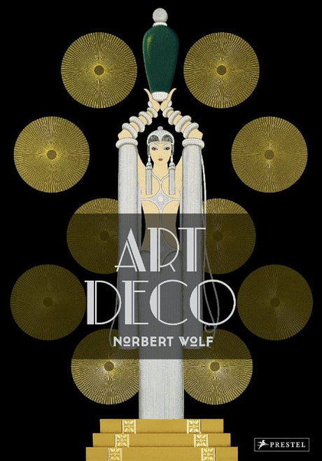 Hardback book titled 'Art Deco' by Norbert Wolf, showcasing the influential art movement with hundreds of colorful illustrations.
