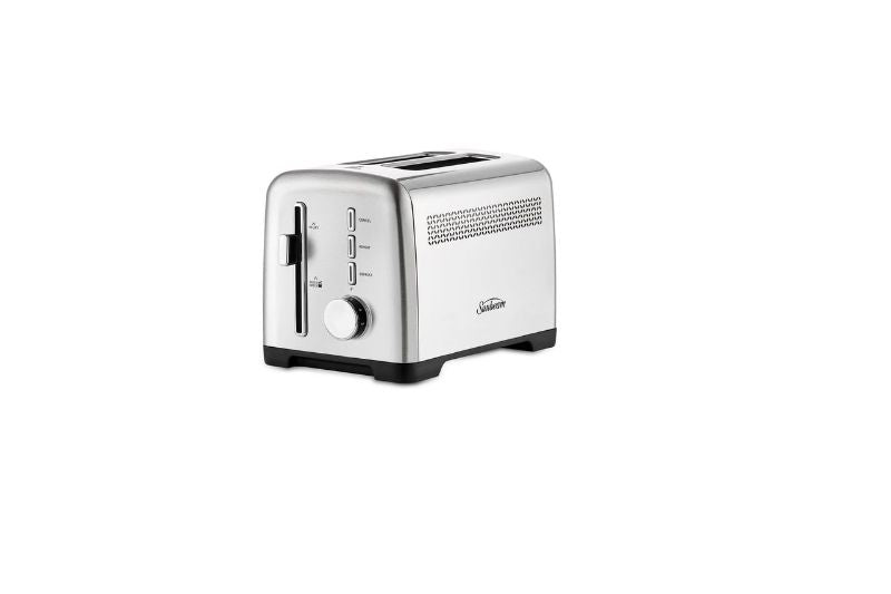 Sunbeam Fresh Start 2 Slice Toaster in stainless steel with QuickCheck™ feature and 9 browning settings for perfect toast.