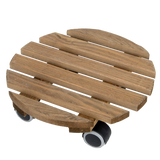 Indoor Plant Trolley - Round Brown (Set of 2)