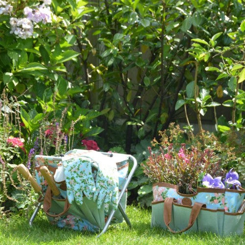 Garden Tool Bag - Rose Print  34 x 17 x 21cm (Set of 2)