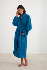 Bathrobe / Robe - MANOR Saxony Blue (S/M) - BAKSANA