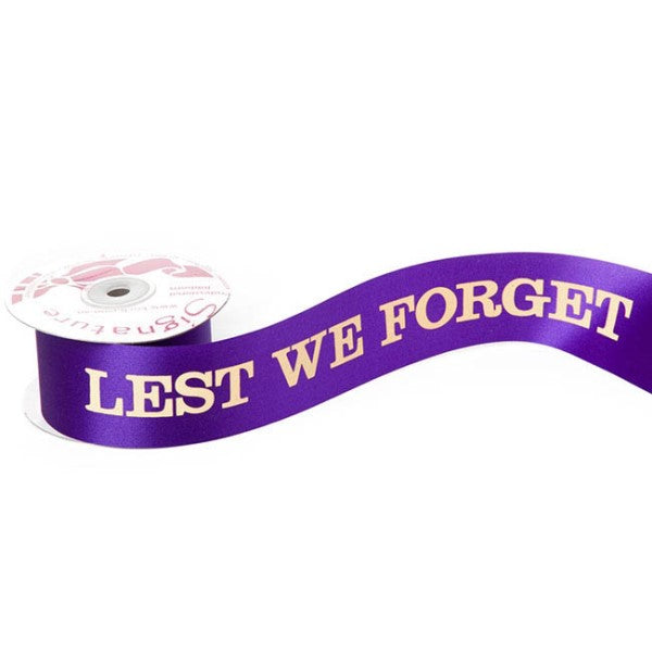 Ribbon Satin Lest We Forget Violet