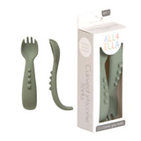 Comfy Grip Silicone Forks 2pk - Olive - All4Ella