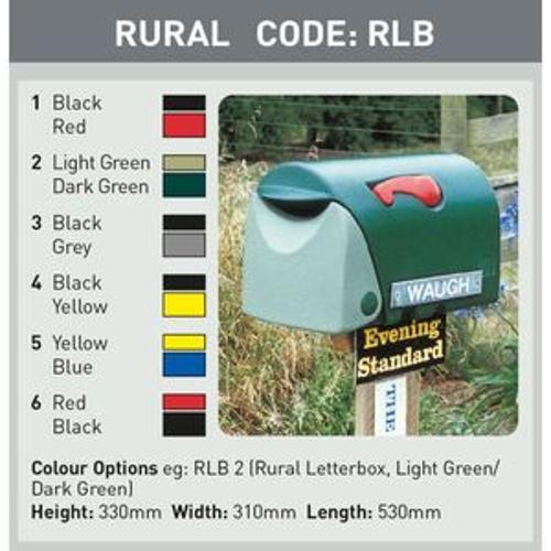 Rural Letterbox Black/Yellow