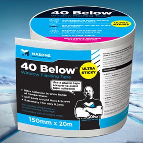 40 Below Flashing Tape 100mm x 20m 40BELOW100X20