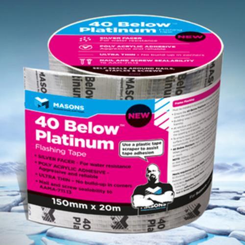 40 Below Flashing Tape Platinum 75mm x 20m