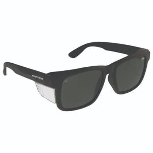 Front Side Safety Glasses Polarised Smoke Lens With Black Frame