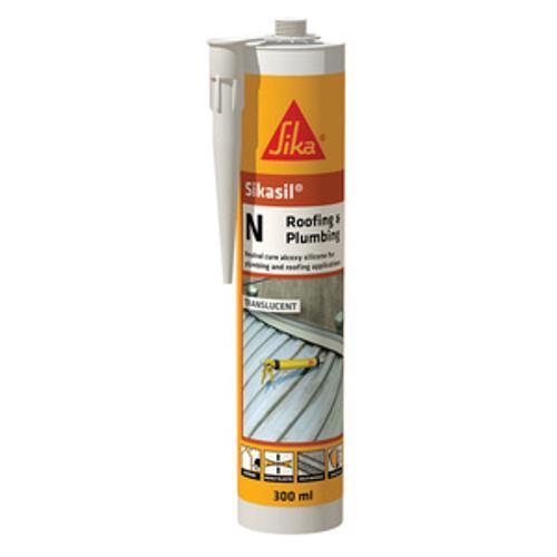 Sikasil N Roofing and Plumbing Silicone Sealant Translucent 300ml
