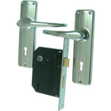 Mortice Lockset With Furniture 57mm Backset 3 Key CP