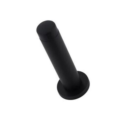 Door Stop Wall Mounted Round Aluminium Black