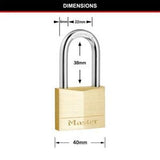 Padlock Brass Diamond Keyed 40mm Long