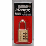 No 630 Combination Luggage Padlock Brass Plated Aluminium 30mm