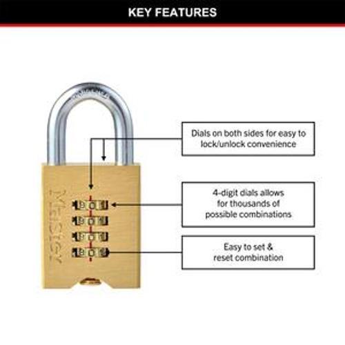 Padlock Combination Reset 50mm Solid Brass