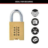 Padlock Combination Reset 50mm Solid Brass