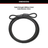 Cable Lock 4.6m x 10mm