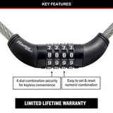 Cable Combo Lock 1.5m x 10mm