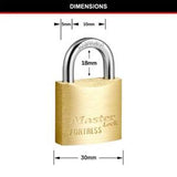 Fortress Keyed Padlock Solid Brass 30mm