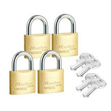 Fortress Keyed Padlock Solid Brass 40mm 4 Packet