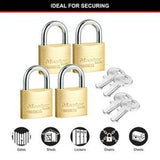 Fortress Keyed Padlock Solid Brass 40mm 4 Packet