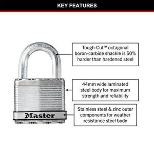 Magnum Keyed Padlock Shackle Laminated Steel/Titanium 51mm 25mm